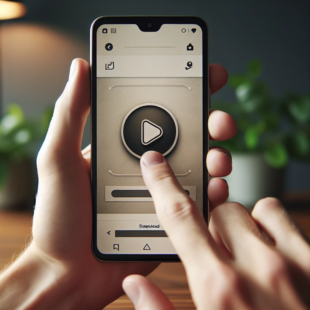 "Person using a smartphone to download Instagram videos effortlessly with easy-to-follow steps from 'The Ultimate Guide to Download Instagram Videos Effortlessly'"